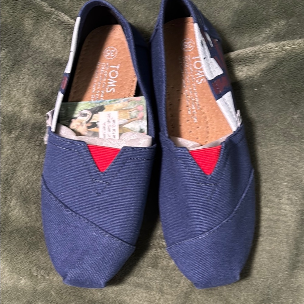TOMS Women's Navy and Red Espadrilles